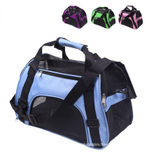 Single Shoulder pet cat dog travel bag pet carrying Four Windows Design Breathable Mesh Pet Bag